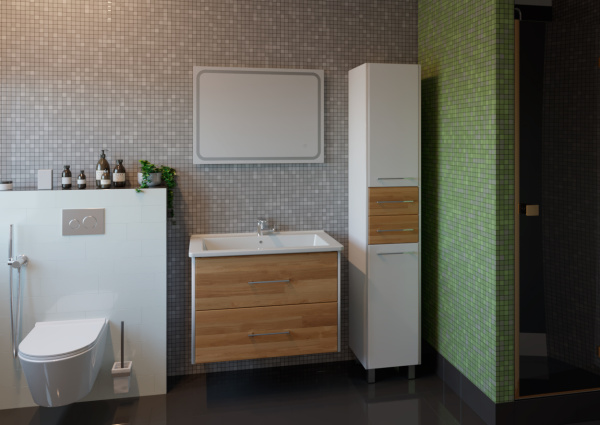 Тумба с раковиной ASB-Woodline Оскар 85 фото в интернет-магазине «Wasser-Haus.ru»