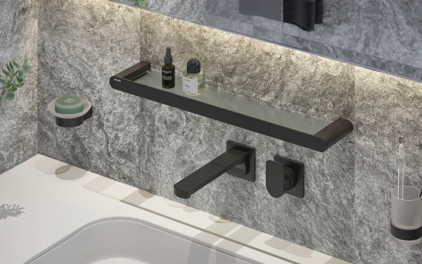 Полка Artwelle Schwarz 7727 черная фото в интернет-магазине «Wasser-Haus.ru»