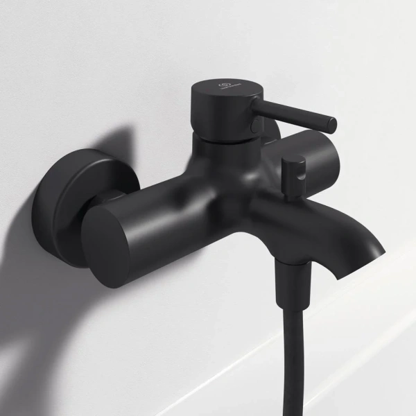 Смеситель для ванны с душем Ideal Standard Ceraline BC199XG черный фото в интернет-магазине «Wasser-Haus.ru»