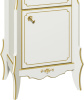 Шкаф-пенал Edelform Luise белый, патина золото фото в интернет-магазине «Wasser-Haus.ru»