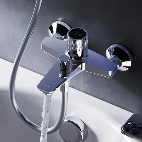 Смеситель для ванны с душем AM.PM Gem F90A10400, хром фото в интернет-магазине «Wasser-Haus.ru»