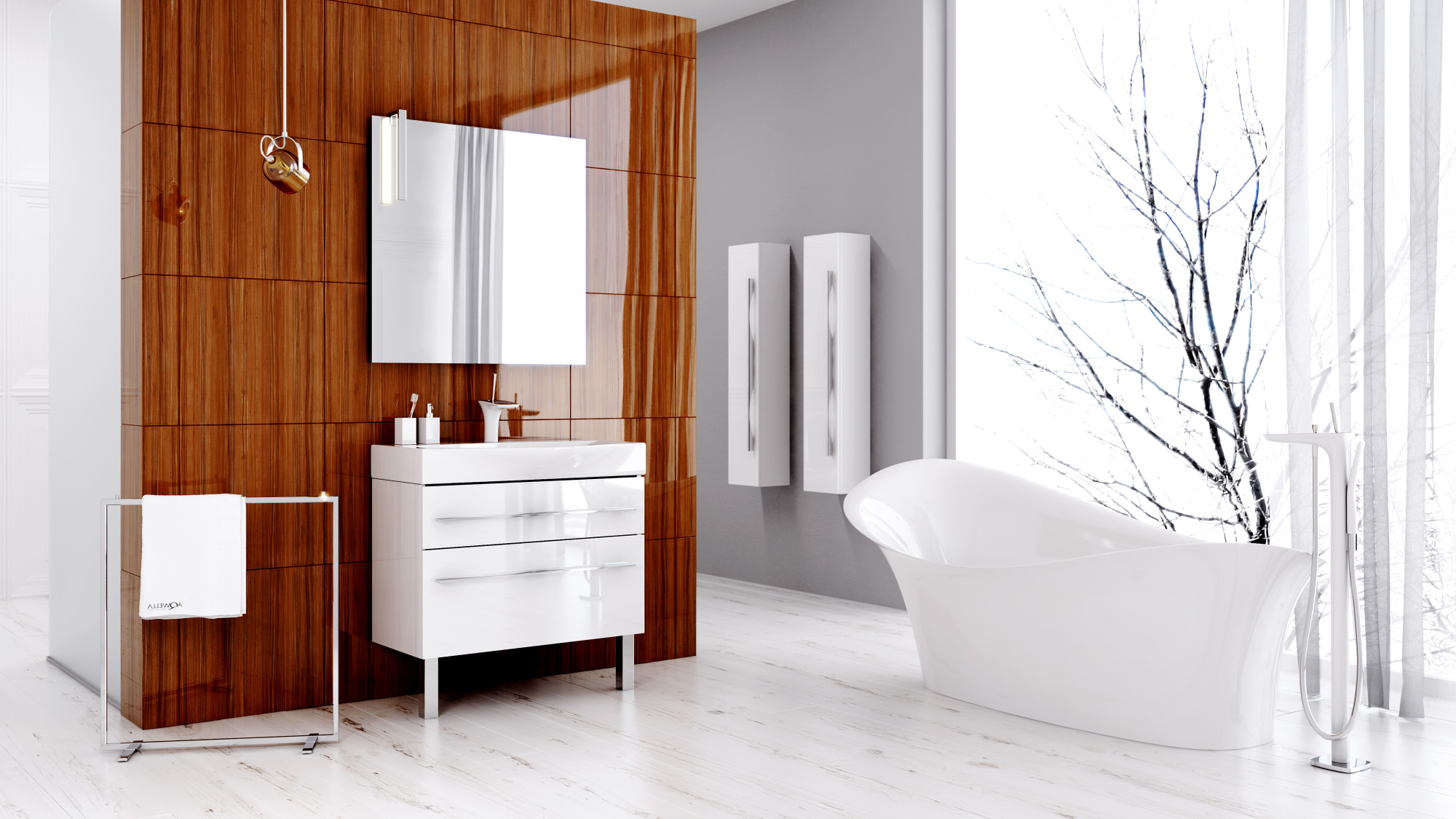Мебель для ванной Aqwella 5 stars Milan 80 напольная, с ящиками фото в интернет-магазине «Wasser-Haus.ru»