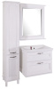 Мебель для ванной ASB-Woodline Прато 70 белая, патина серебро фото в интернет-магазине «Wasser-Haus.ru»