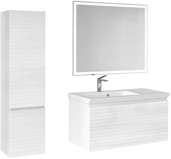 Мебель для ванной Raval Meier 100, белая фото в интернет-магазине «Wasser-Haus.ru»