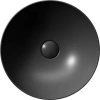 Раковина GSI Pura 42 см, круглая, черный матовый фото в интернет-магазине «Wasser-Haus.ru»