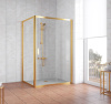 Душевой уголок Vegas Glass ZP+ZPV 140*90 09 01 профиль золото, стекло прозрачное фото в интернет-магазине «Wasser-Haus.ru»