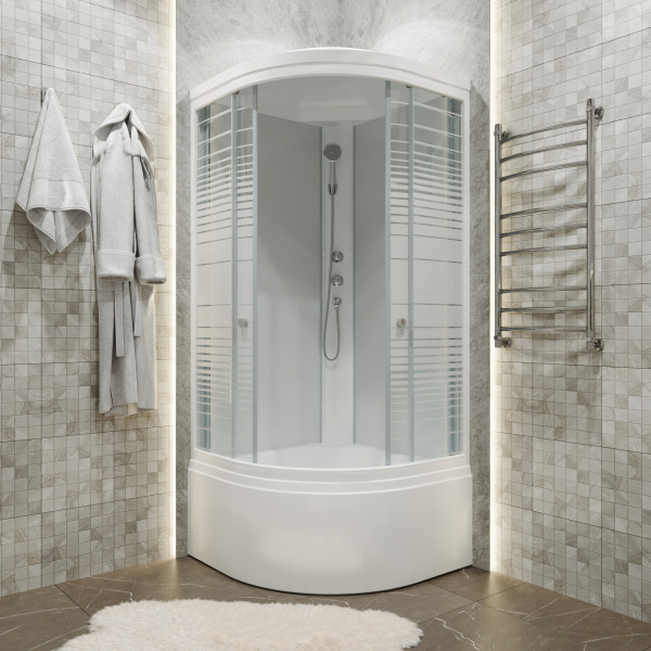 Душевая кабина Triton Стандарт 90х90 Б ДН4 полосы фото в интернет-магазине «Wasser-Haus.ru»