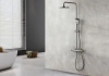 Душевая стойка Lemark Bronx LM3770GM c термостатом, графит фото в интернет-магазине «Wasser-Haus.ru»