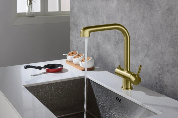 Смеситель для кухни Timo Saona 2346/17FL золото матовое фото в интернет-магазине «Wasser-Haus.ru»