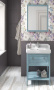 Мебель для ванной Kerama Marazzi Provence 60 синяя фото в интернет-магазине «Wasser-Haus.ru»