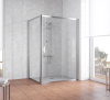 Душевой уголок Vegas Glass ZP+ZPV 140*100 08 01 профиль глянцевый хром, стекло прозрачное фото в интернет-магазине «Wasser-Haus.ru»