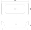 Акриловая ванна Акватек Квадро AQ-K27880 180x80 фото в интернет-магазине «Wasser-Haus.ru»