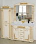 Мебель для ванной Misty Барокко 120 3 ящика бежевая, патина фото в интернет-магазине «Wasser-Haus.ru»