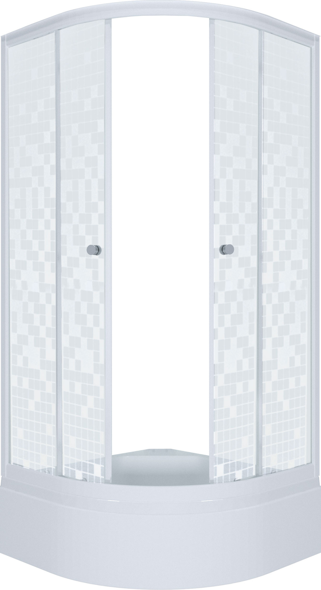 Душевой уголок Triton Стандарт 100х100 В мозаика, с поддоном фото в интернет-магазине «Wasser-Haus.ru»