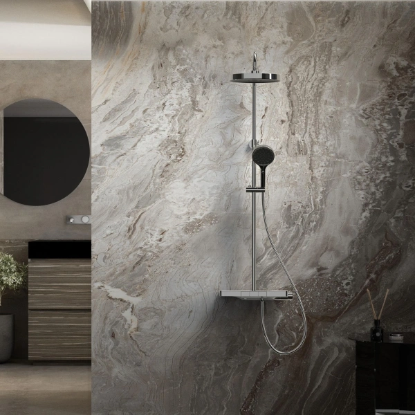 Душевая стойка Vincea Inspire VSFS-3I12TCH с термостатом, хром фото в интернет-магазине «Wasser-Haus.ru»