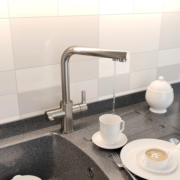 Смеситель для кухни Elghansa Kitchen Pure Water 56A5511-Steel steel фото в интернет-магазине «Wasser-Haus.ru»