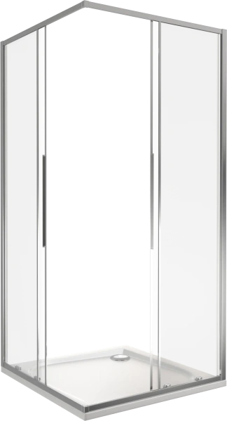 Душевой уголок Good Door Idea CR-100-C-CH 100x100, профиль хром фото в интернет-магазине «Wasser-Haus.ru»