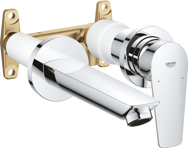 Смеситель для раковины Grohe BauEdge 20474001 С ВНУТРЕННЕЙ ЧАСТЬЮ  хром фото в интернет-магазине «Wasser-Haus.ru»