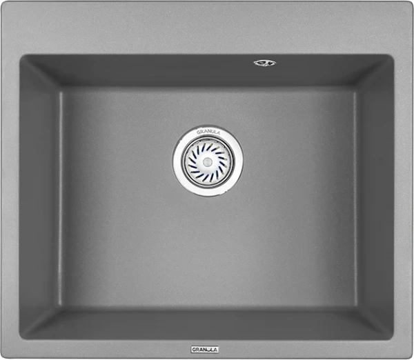 Комплект Мойка кухонная Granula GR-6001 алюминиум + Смеситель GR-2305 алюминиум фото в интернет-магазине «Wasser-Haus.ru»