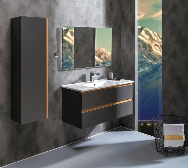 Шкаф-пенал Armadi Art Capolda антрацит фото в интернет-магазине «Wasser-Haus.ru»