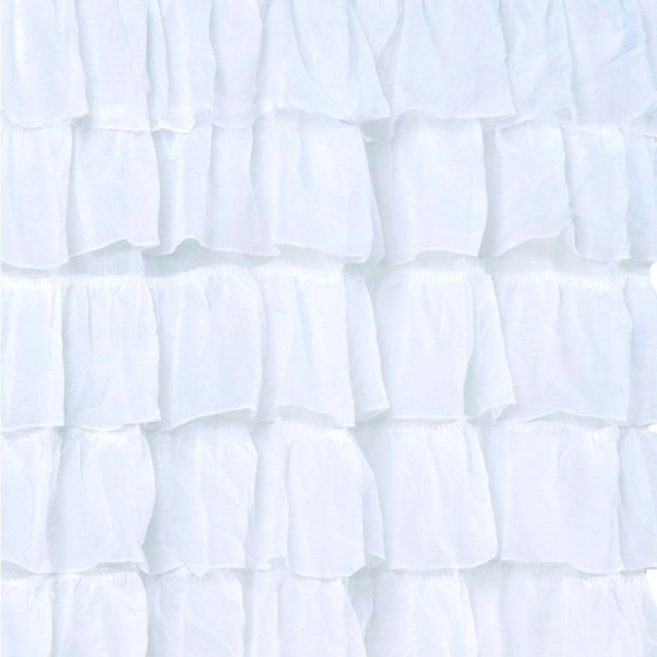 Штора для ванной Carnation Home Fashions Carmen белая фото в интернет-магазине «Wasser-Haus.ru»
