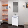 Мебель для ванной Misty Уют 50 прямая белая фото в интернет-магазине «Wasser-Haus.ru»