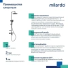 Душевая стойка Milardo Ideal Spa ILSBLTHM06, черный матовый фото в интернет-магазине «Wasser-Haus.ru»