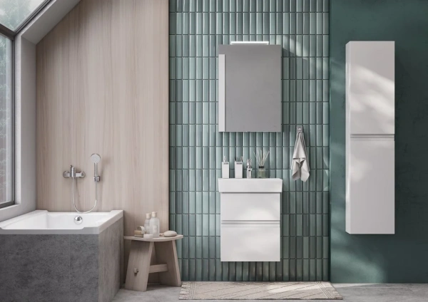 Тумба с раковиной Roca Oleta 50, белая матовая фото в интернет-магазине «Wasser-Haus.ru»