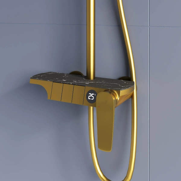 Душевая стойка RGW Shower Panels SP-33G матовое золото фото в интернет-магазине «Wasser-Haus.ru»