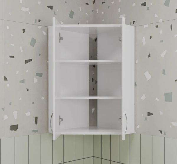 Шкаф Style Line Эко Стандарт 45 угловой, белый фото в интернет-магазине «Wasser-Haus.ru»