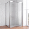 Душевой уголок Vegas Glass ZP+ZPV 100*70 08 02 профиль глянцевый хром, стекло шиншилла фото в интернет-магазине «Wasser-Haus.ru»
