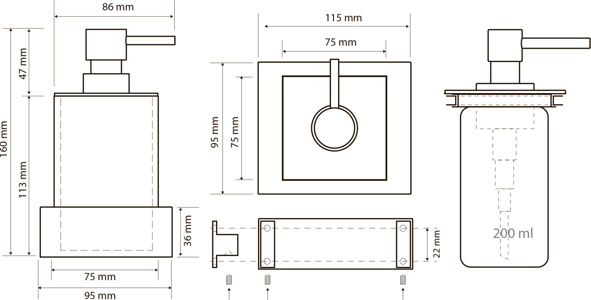 Дозатор Bemeta Gamma 145409012 фото в интернет-магазине «Wasser-Haus.ru»