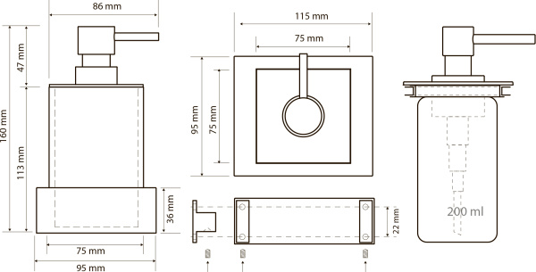 Дозатор Bemeta Gamma 145409012 фото в интернет-магазине «Wasser-Haus.ru»