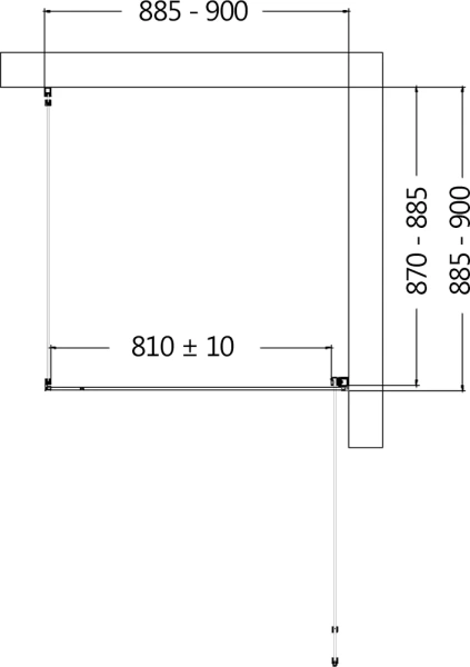 Душевой уголок AQUAme AQM5215-RH-9 90х90, профиль черный матовый фото в интернет-магазине «Wasser-Haus.ru»