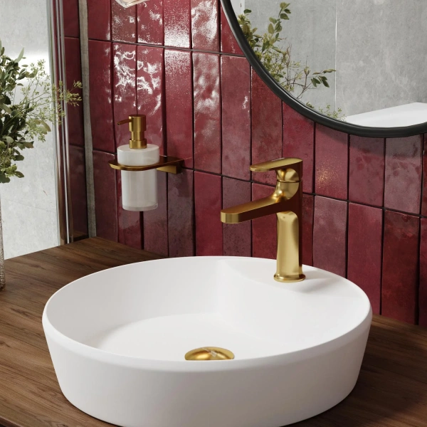 Смеситель для раковины Wasserkraft Havel 3603 матовое золото PVD фото в интернет-магазине «Wasser-Haus.ru»