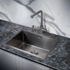 Мойка кухонная Milacio Steel Denia 58 MC.77459 сталь воронёная фото в интернет-магазине «Wasser-Haus.ru»