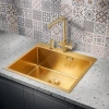Мойка кухонная Milacio Steel Denia 59 MC.77498 золото фото в интернет-магазине «Wasser-Haus.ru»