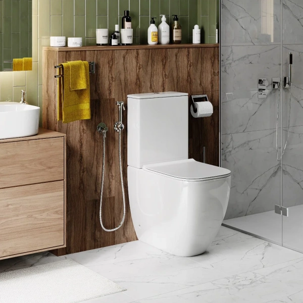 Унитаз-компакт Cerutti Spa Chika 8708 безободковый, с микролифтом фото в интернет-магазине «Wasser-Haus.ru»