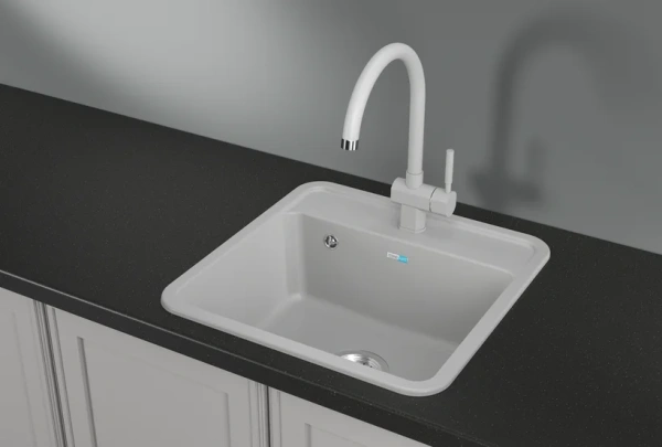 Мойка кухонная Granula Standart ST-5001 белый фото в интернет-магазине «Wasser-Haus.ru»