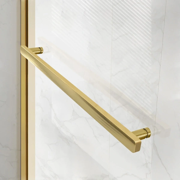 Душевая дверь в нишу Vincea Slim Soft VDS-1SS120CLG 120 см профиль брашированное золото, стекло прозрачное фото в интернет-магазине «Wasser-Haus.ru»