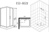 Душевой уголок Esbano ESD-8022 100x80,с поддоном фото в интернет-магазине «Wasser-Haus.ru»