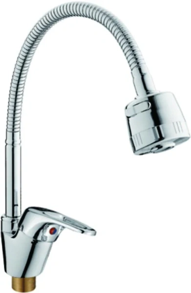 Смеситель для кухни D-lin D150359-T с гибким изливом, хром фото в интернет-магазине «Wasser-Haus.ru»