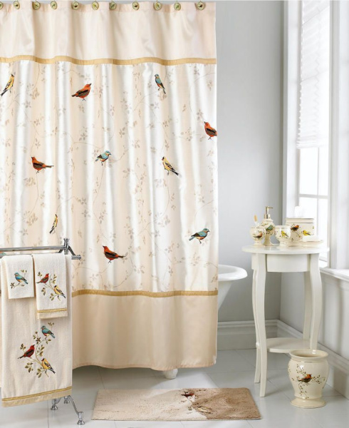 Штора для ванной Avanti Gilded Birds фото в интернет-магазине «Wasser-Haus.ru»