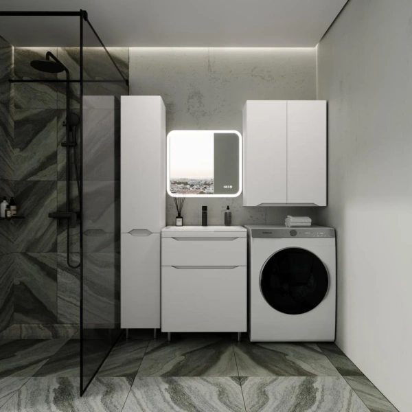 Шкаф Style Line Марелла 60 антискрейтч белый матовый фото в интернет-магазине «Wasser-Haus.ru»
