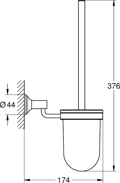 Ершик Grohe Essentials Authentic 40658EN1 никель фото в интернет-магазине «Wasser-Haus.ru»
