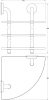 Полка Ellux Elegance ELE 054 3-ярусная угловая, 26 см фото в интернет-магазине «Wasser-Haus.ru»
