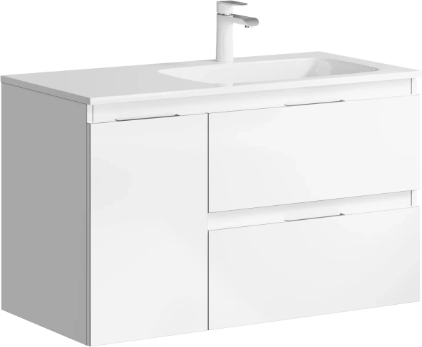 Мебель для ванной Aqwella 5 stars Accent 90 R, белая фото в интернет-магазине «Wasser-Haus.ru»