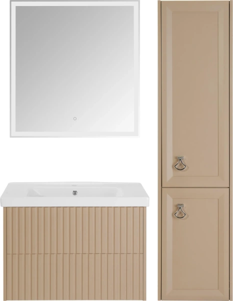 Мебель для ванной ASB-Woodline Риола 80 капучино фото в интернет-магазине «Wasser-Haus.ru»