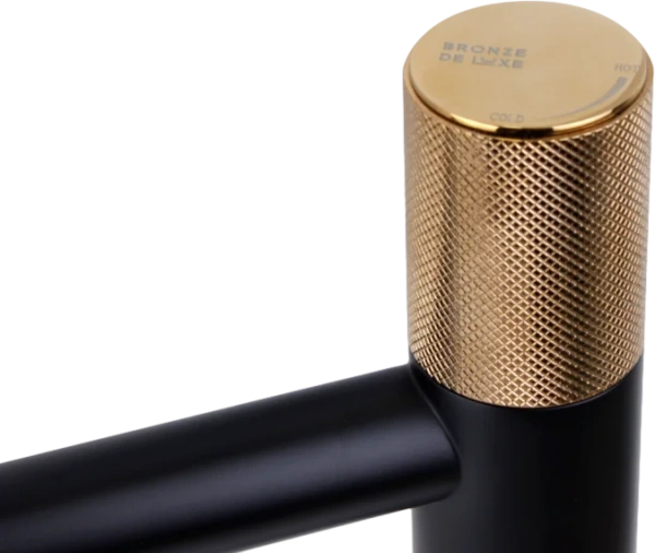 Смеситель для раковины Bronze de Luxe Avantgarde 2010MH черный, розовое золото фото в интернет-магазине «Wasser-Haus.ru»