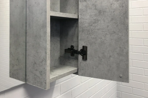 Зеркало Comforty Осло 80 бетон светлый фото в интернет-магазине «Wasser-Haus.ru»